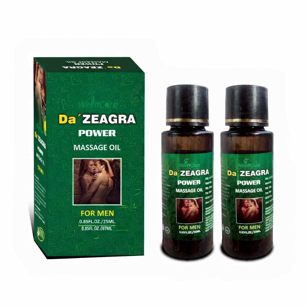2Pack Da’ ZEAGRA Power Massage Oil for Men 25ml | Herbal Vitality & Strength Massage Oil UAE