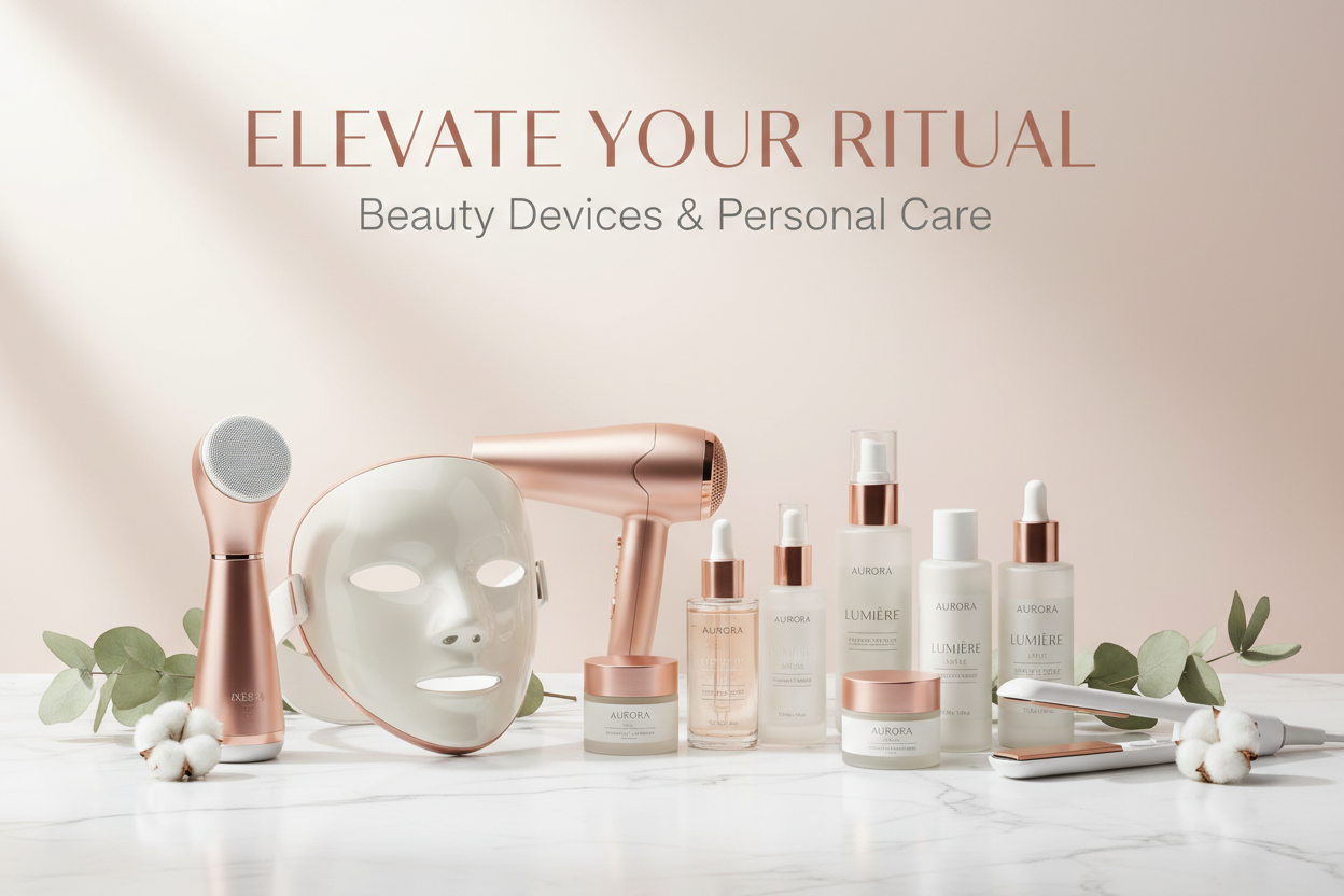 create banner for beauty devices, and personal care items 